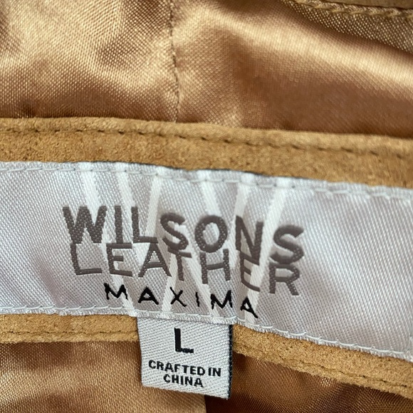 Wilsons Suede Leather Maxima Tan Jacket size Large - Picture 9 of 13